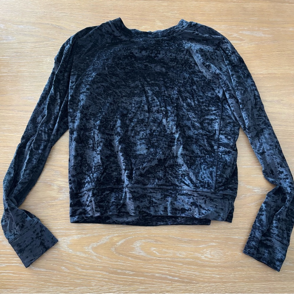 lululemon athletica Velvet Navy Crew Neck Velvet Sweater